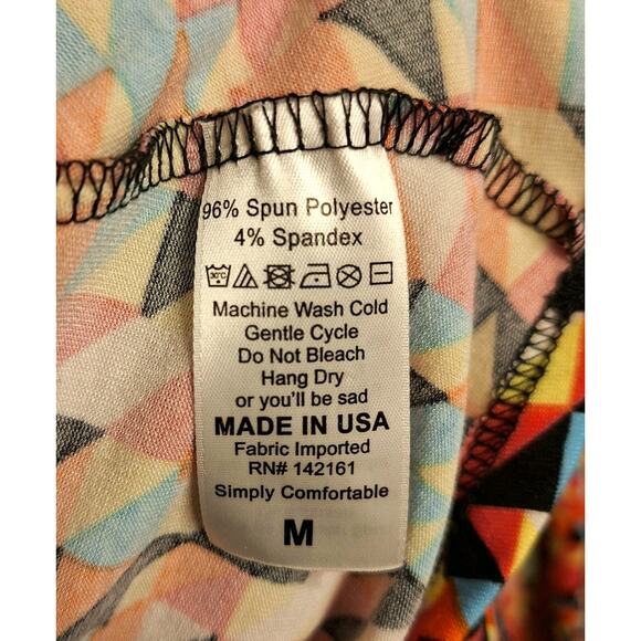LuLaRoe Skirt-M-Bright Geometric Multicolor-Pleated A-Line *FLATTERING!! - Picture 4 of 5